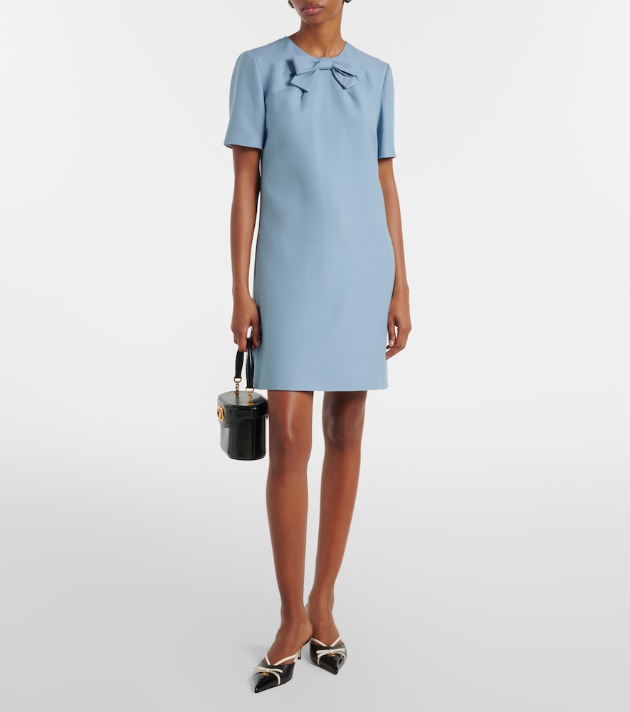 Crepe Couture bow-detail minidress