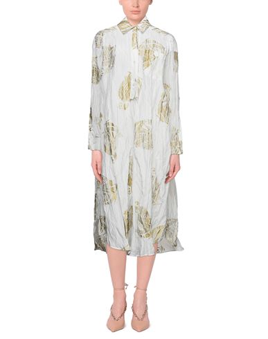 Woman Midi dress White Size XXS Cotton, Silk, Metal