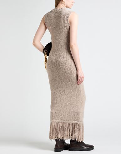 Eleventy Woman Midi dress Sand Size S Wool, Cashmere, Polyamide