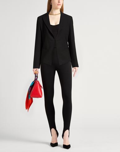 Woman Blazer Black Size 10 Polyester, Virgin Wool, Elastane