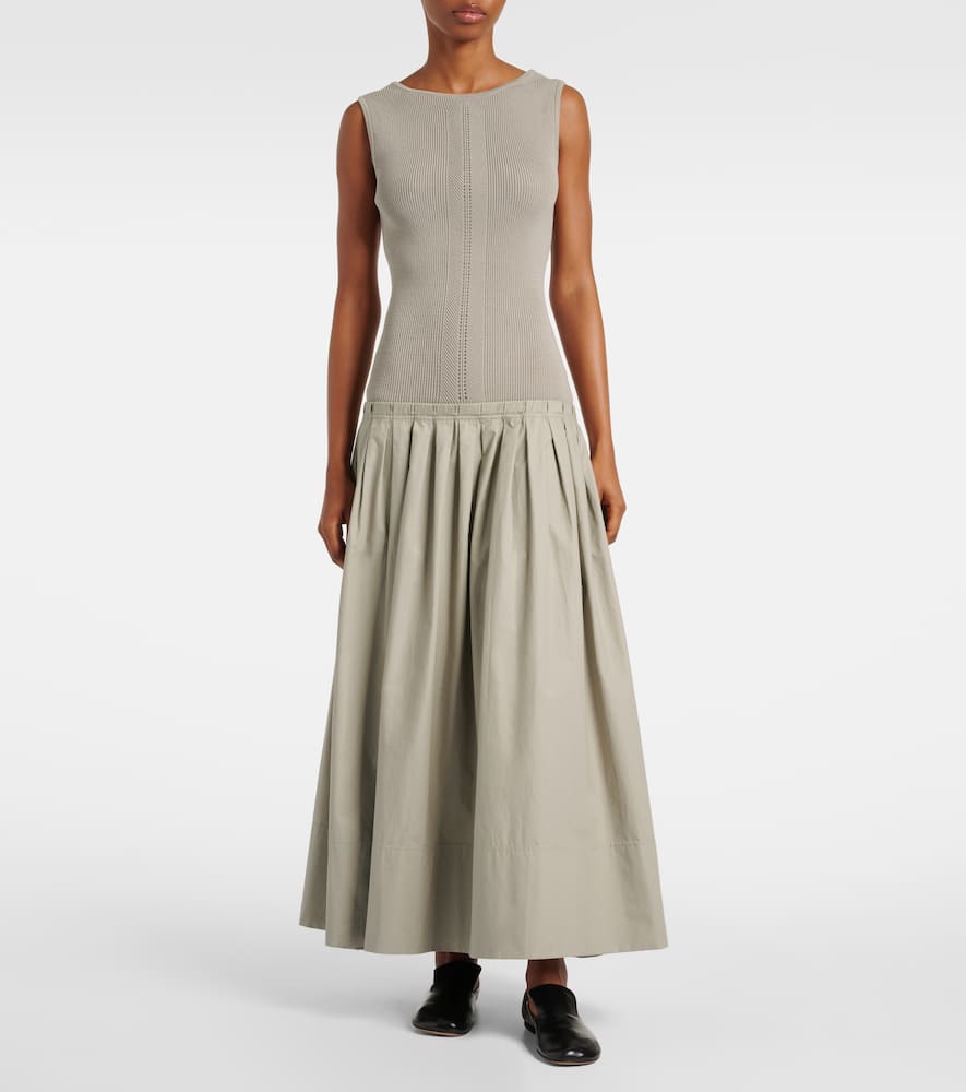 White Label Malia pleated maxi dress