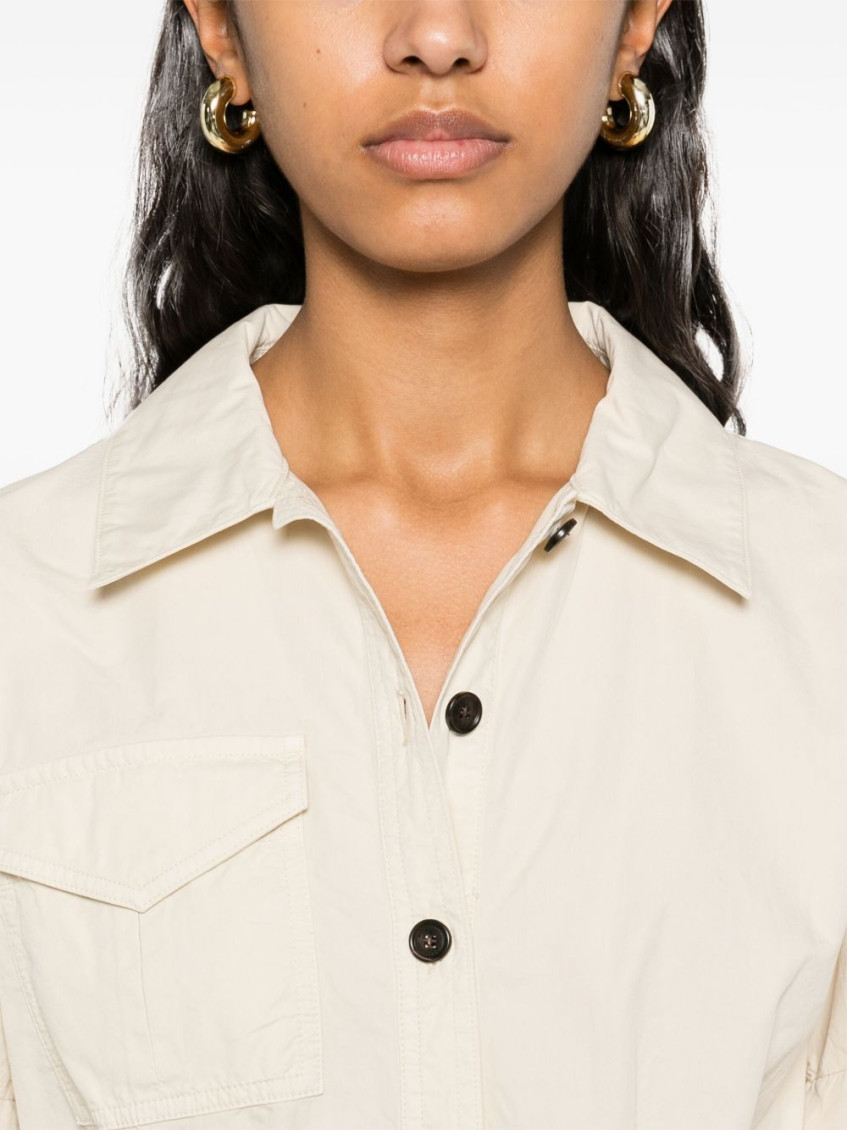 Button Detailed Belted Dress