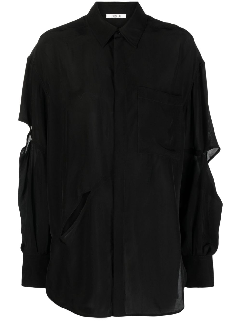 Ripped-detail shirt - Black