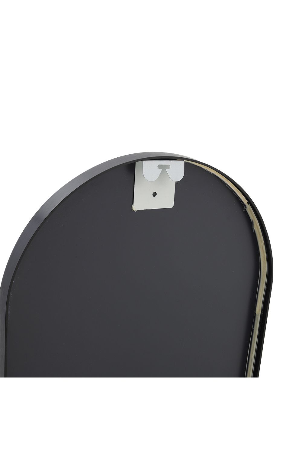 Living And Home 40X150Cm Black Arched Metal Full Length Mirror With Floor Stand & Wall Mount