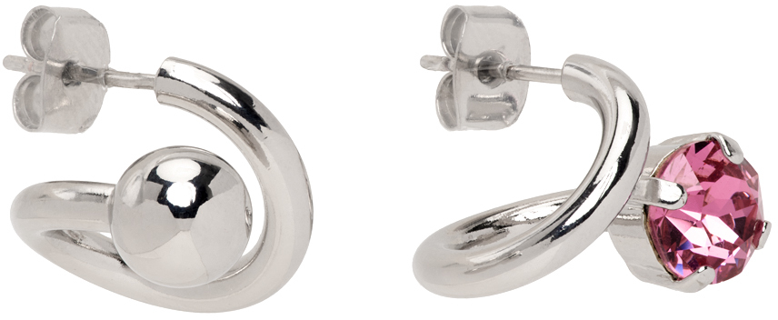 Silver sheen earrings
