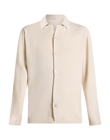 Man Shirt Off white Size M Linen, Cotton
