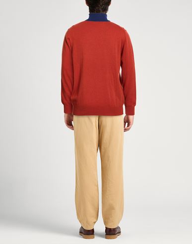 Man Turtleneck Rust Size XXL Polyamide, Viscose, Wool, Cashmere