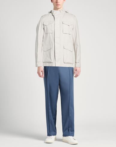 Man Jacket Light grey Size 40 Linen