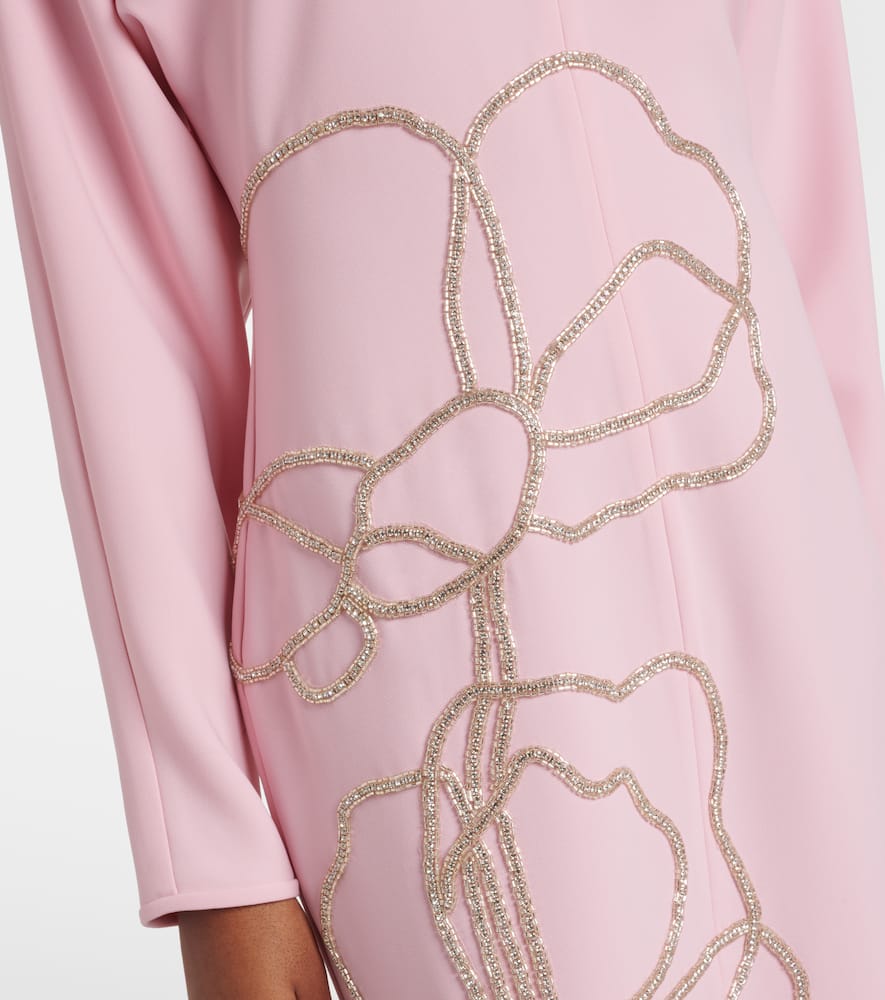 Avenna embellished crêpe midi dress
