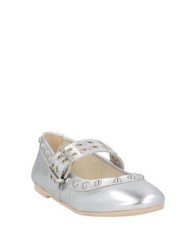 Woman Ballet flats Silver Size 5 Leather
