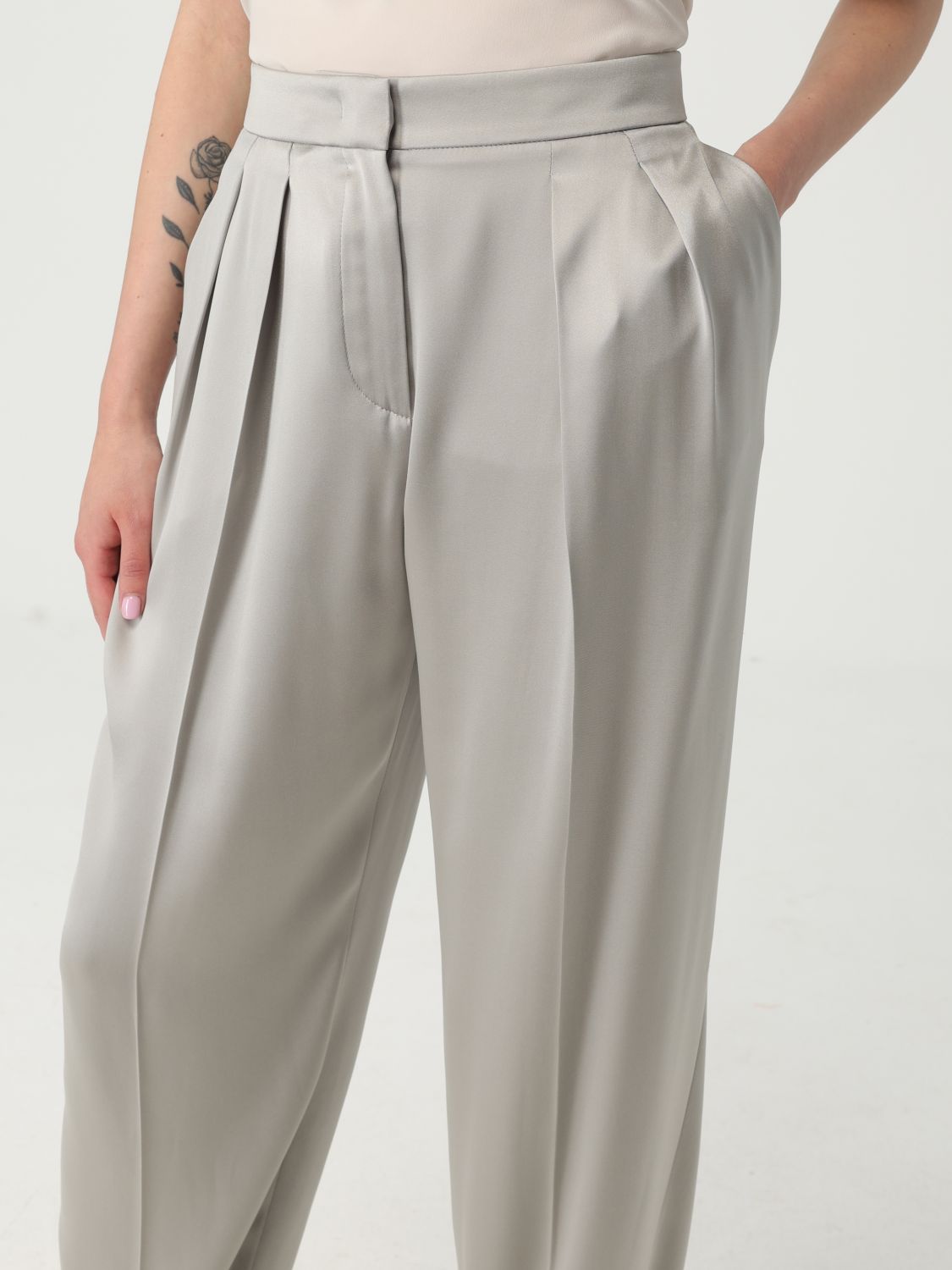 Silk trousers - Black