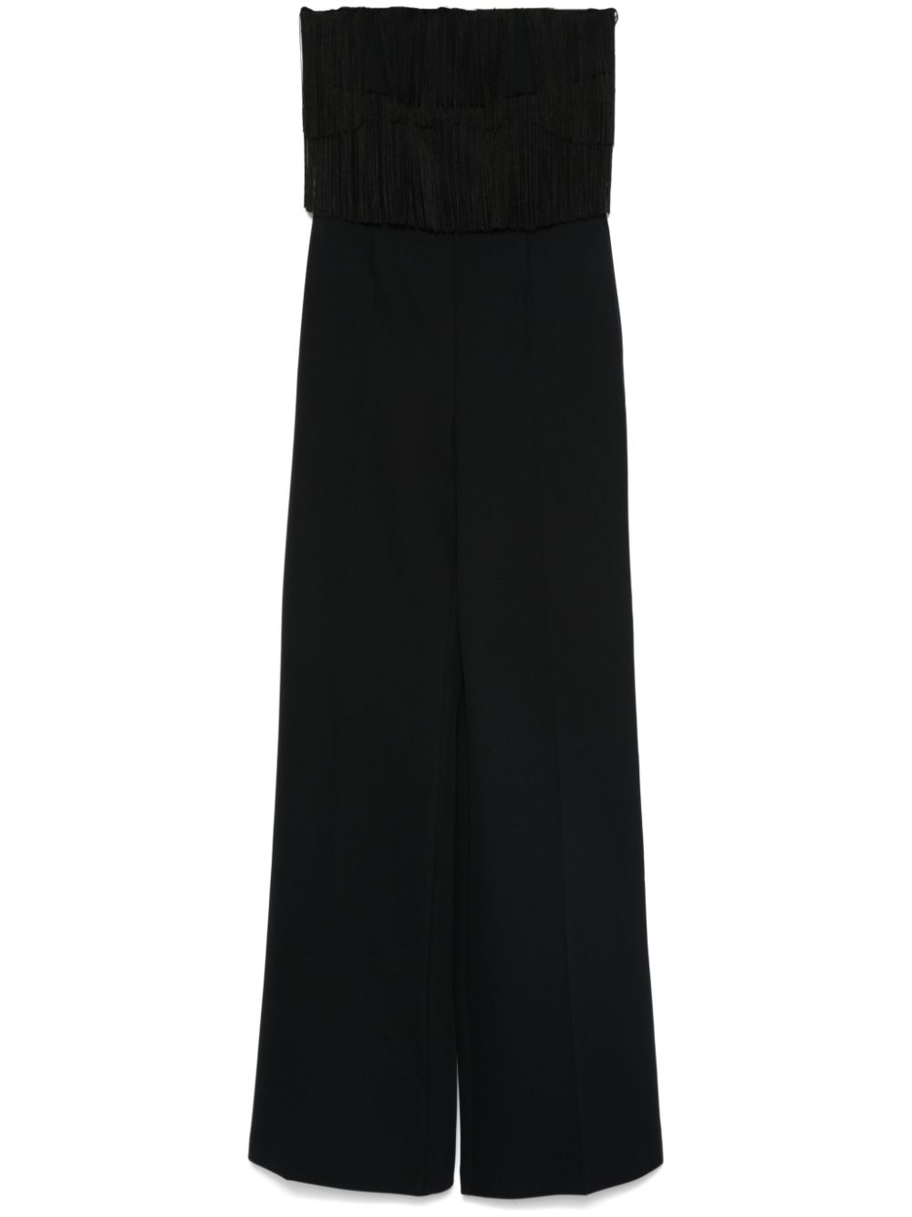 Fringe-detail jumpsuit - Black