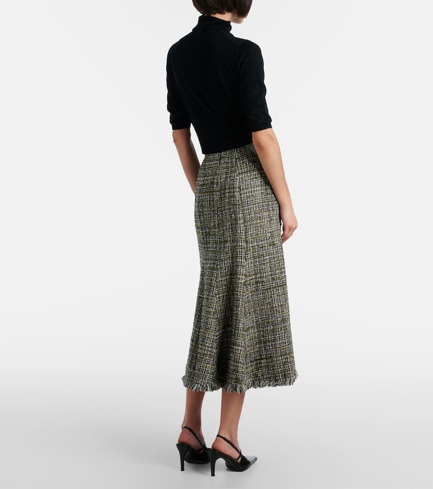 Tweed midi skirt