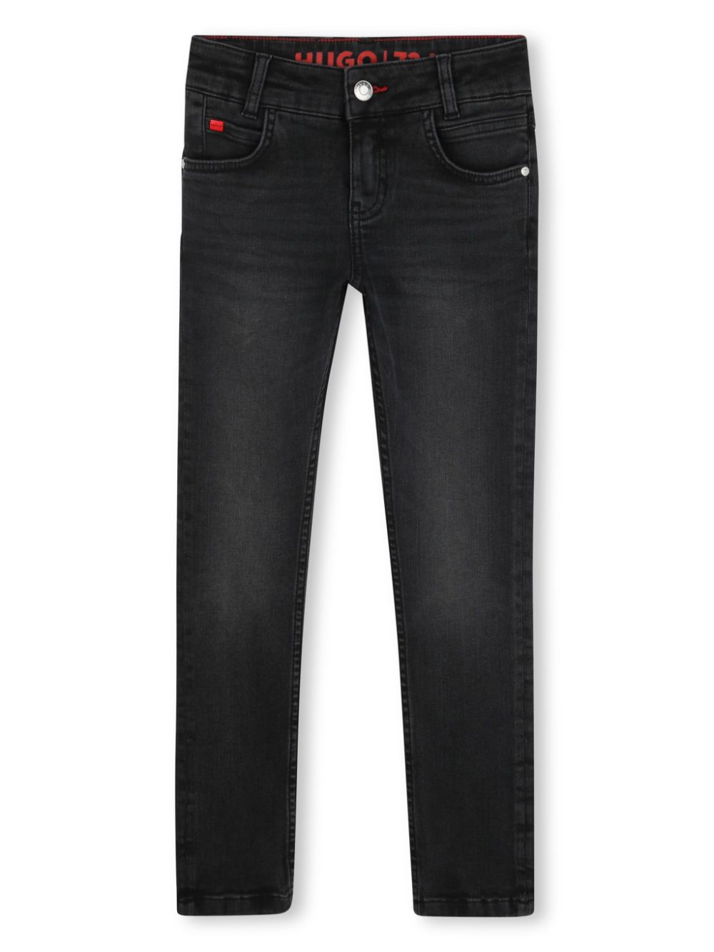 Logo-patch tapered jeans - Black