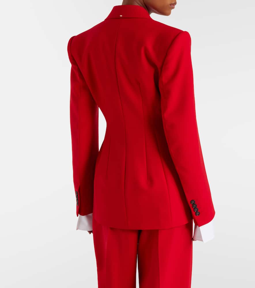 Double-breasted peplum blazer