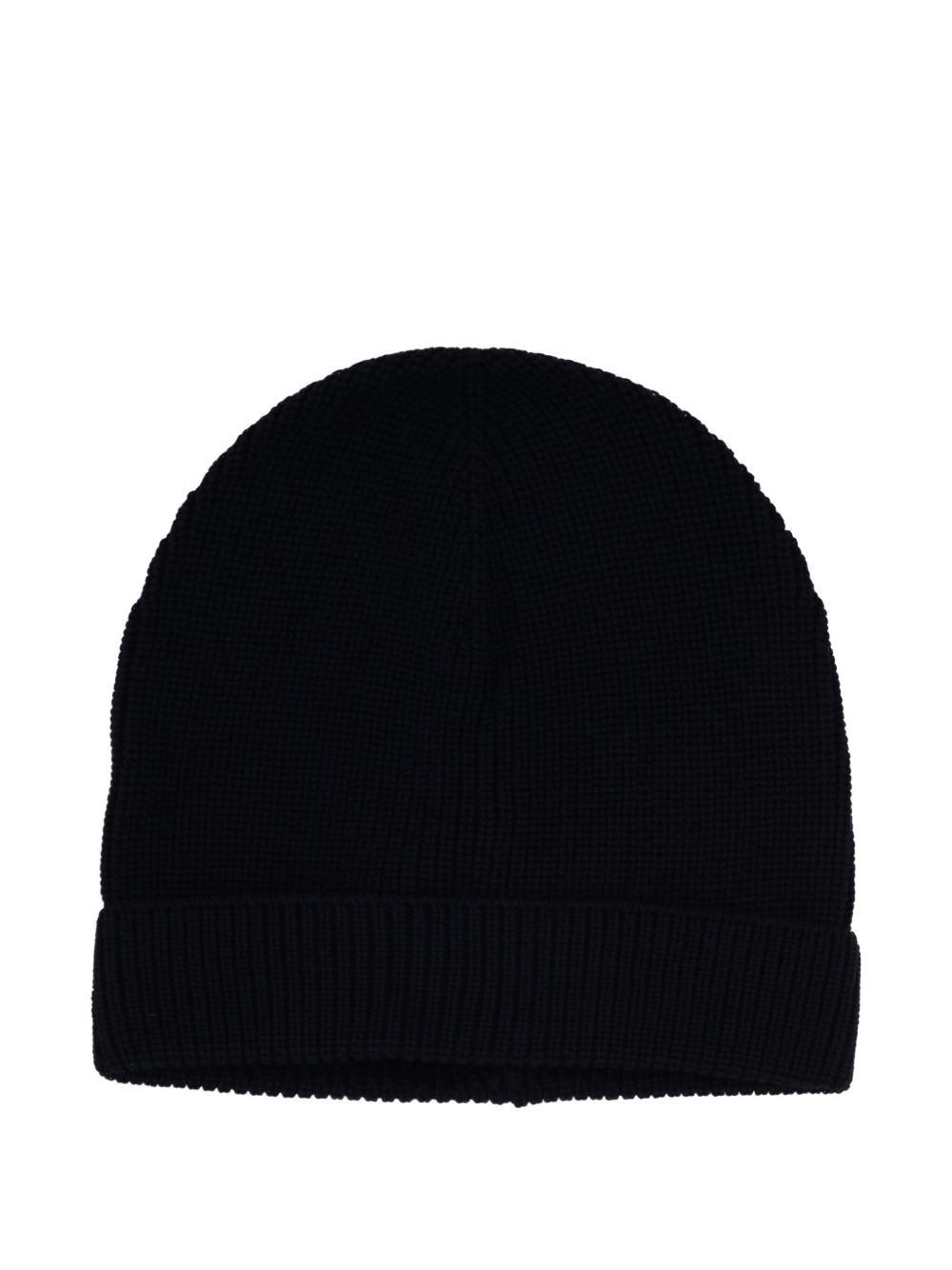 Virgin wool beanie hat - Black