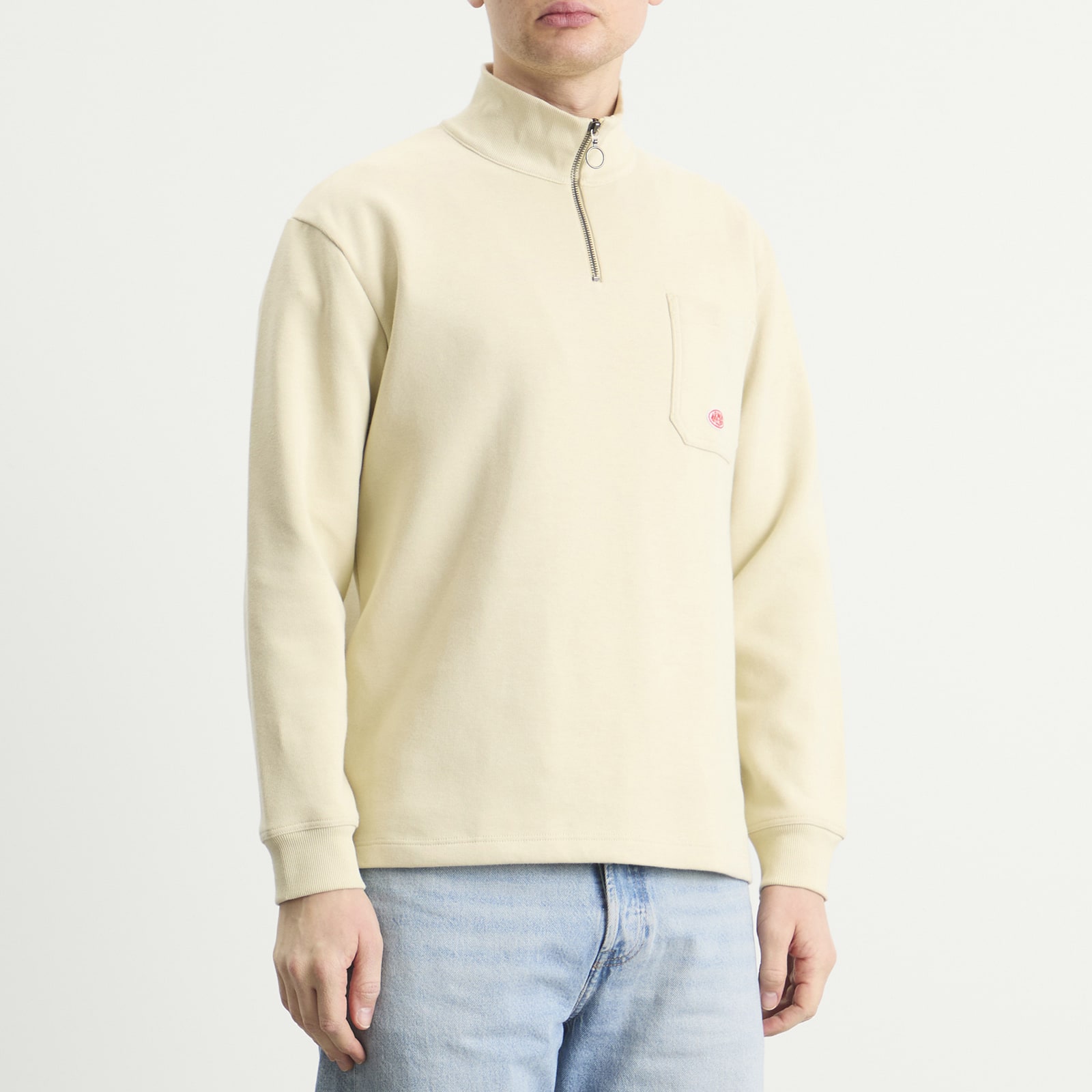 Men's Quarter Zip Sweatshirt in Gravel