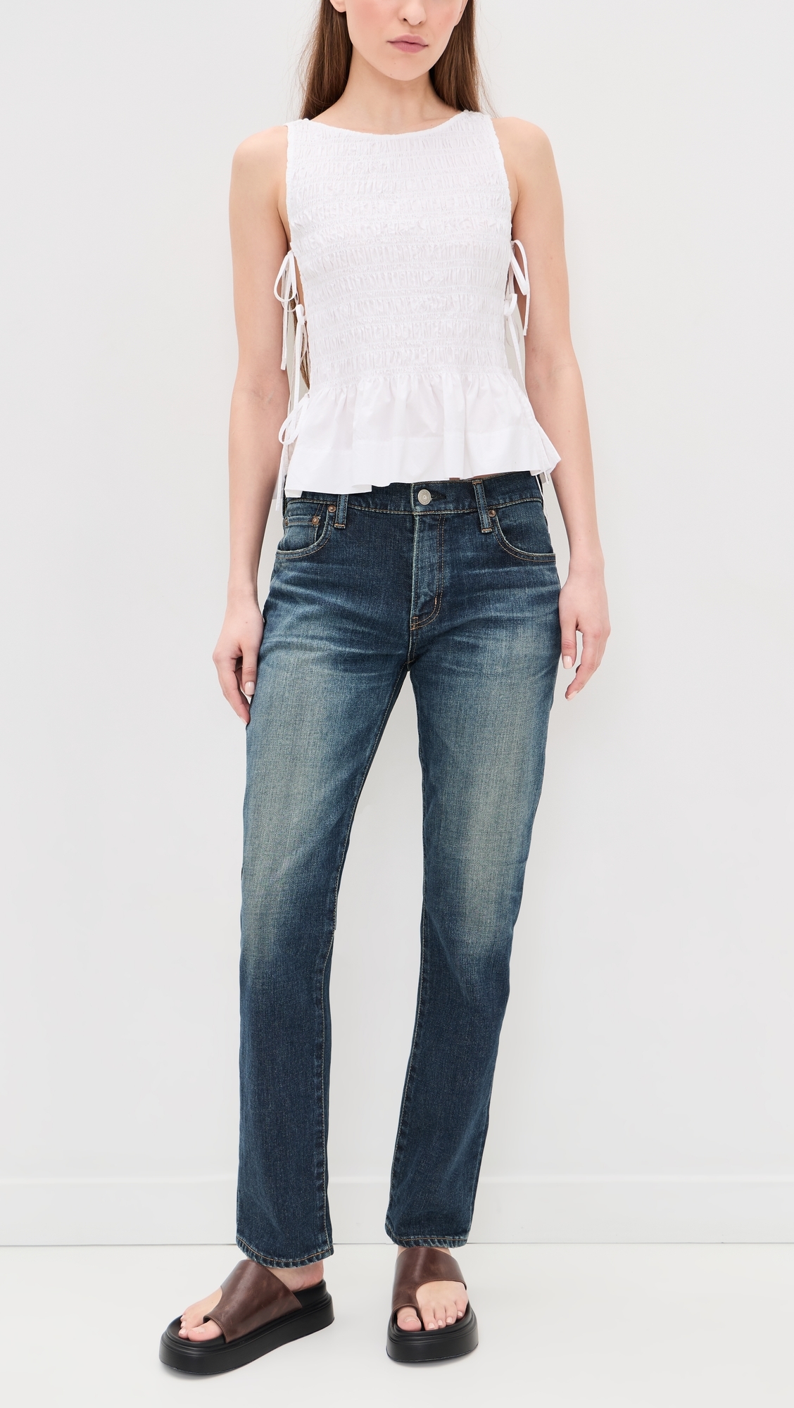 Slim Straight Jeans Dark Blue