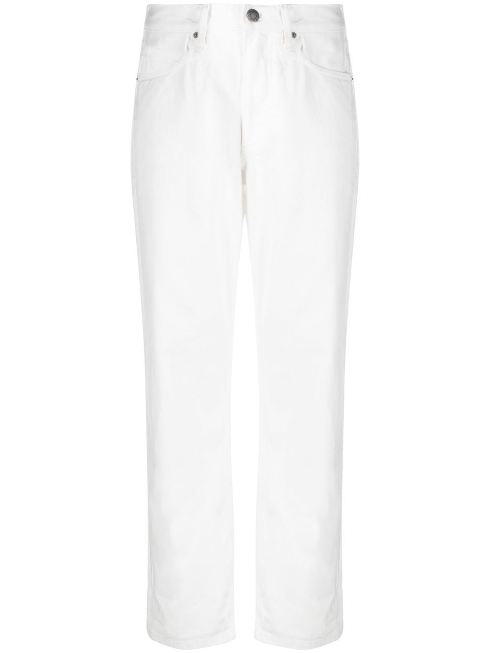 Logo-patch boyfriend jeans - White