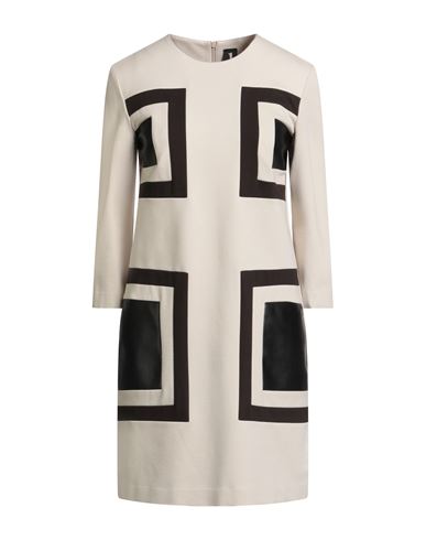 Woman Mini dress Beige Size 2 Viscose, Nylon, Elastane, Polyester, Polyurethane