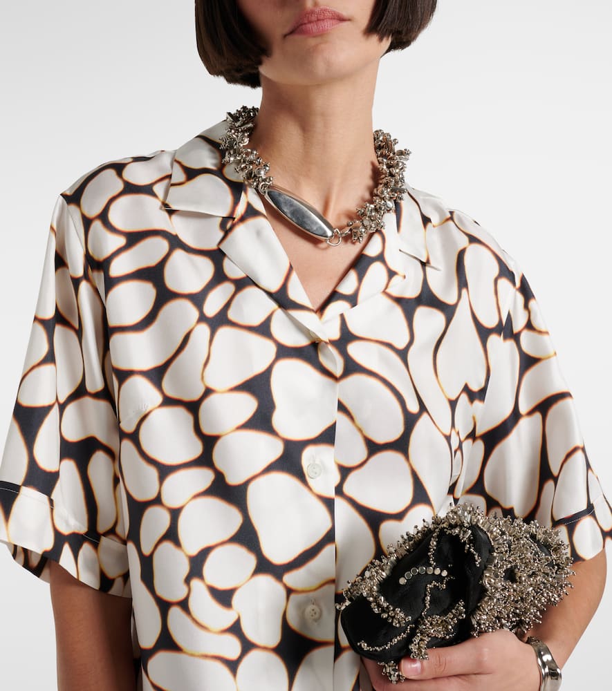 Clive printed silk shirt