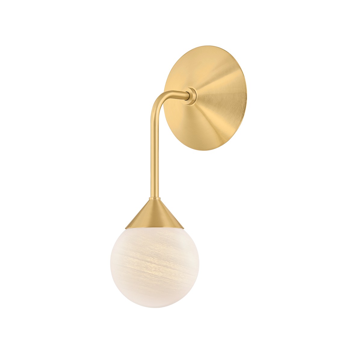 Aged Brass LED Wall Sconce from the Natasha Collection