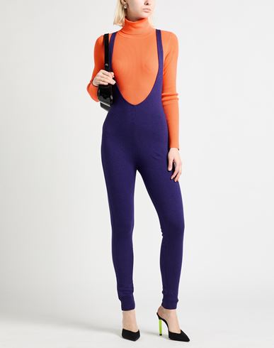 Woman Jumpsuit Purple Size 4 Virgin Wool, Silk