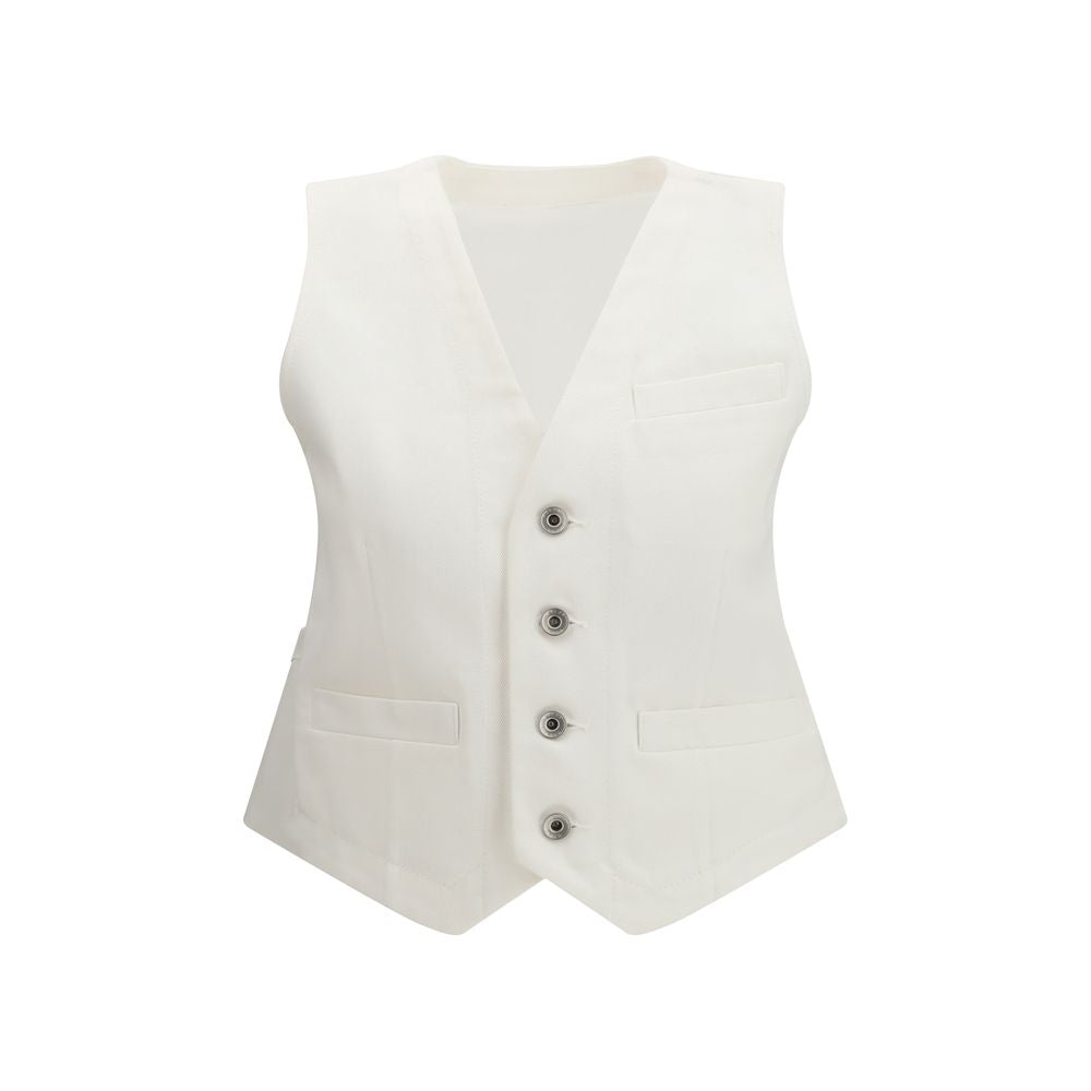 Cotton Vest — White