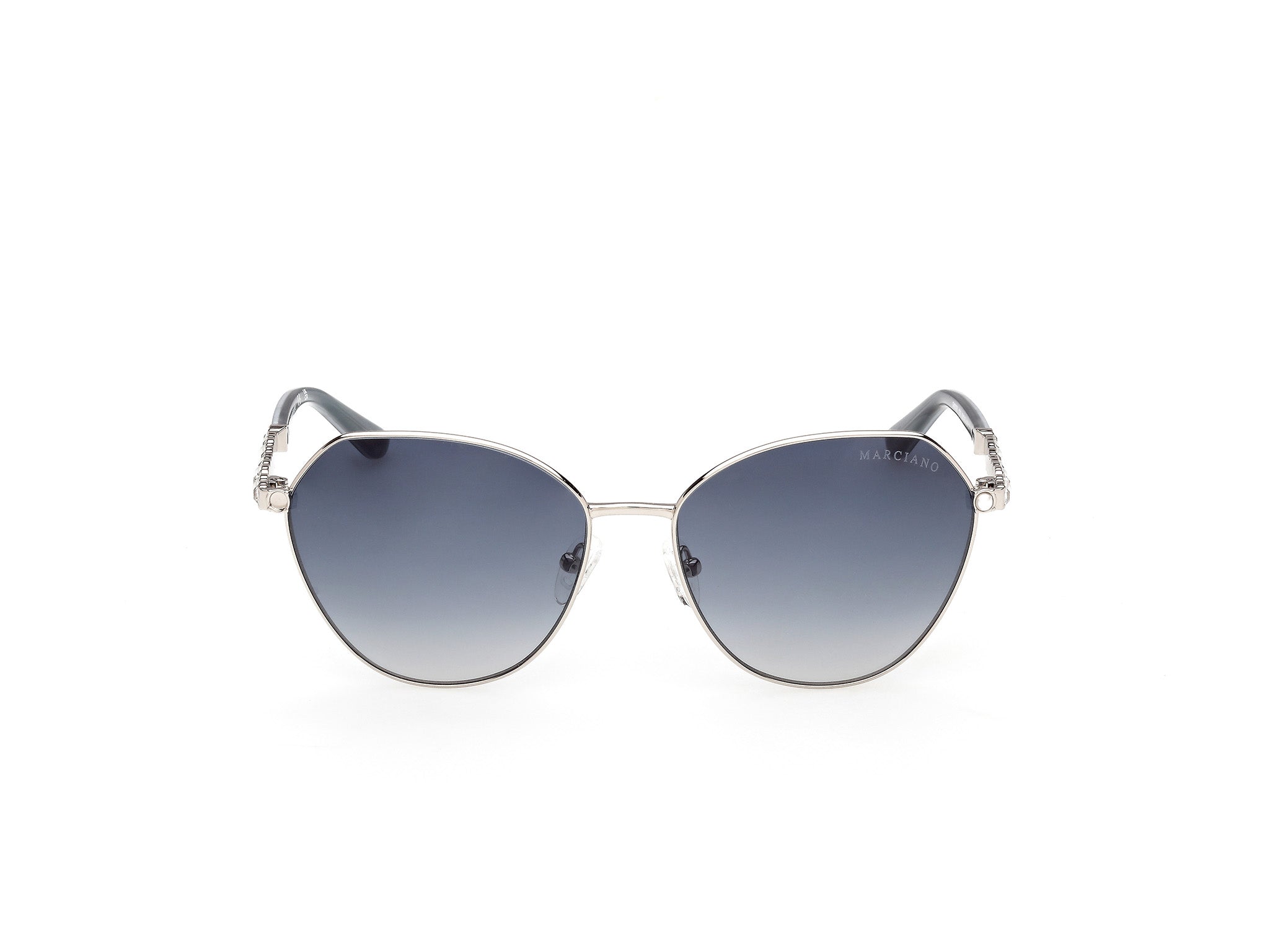 Guess by Marciano Woman Guess by Marciano GM00036 10W Sunglasses Metal Grey Blue Round Norma