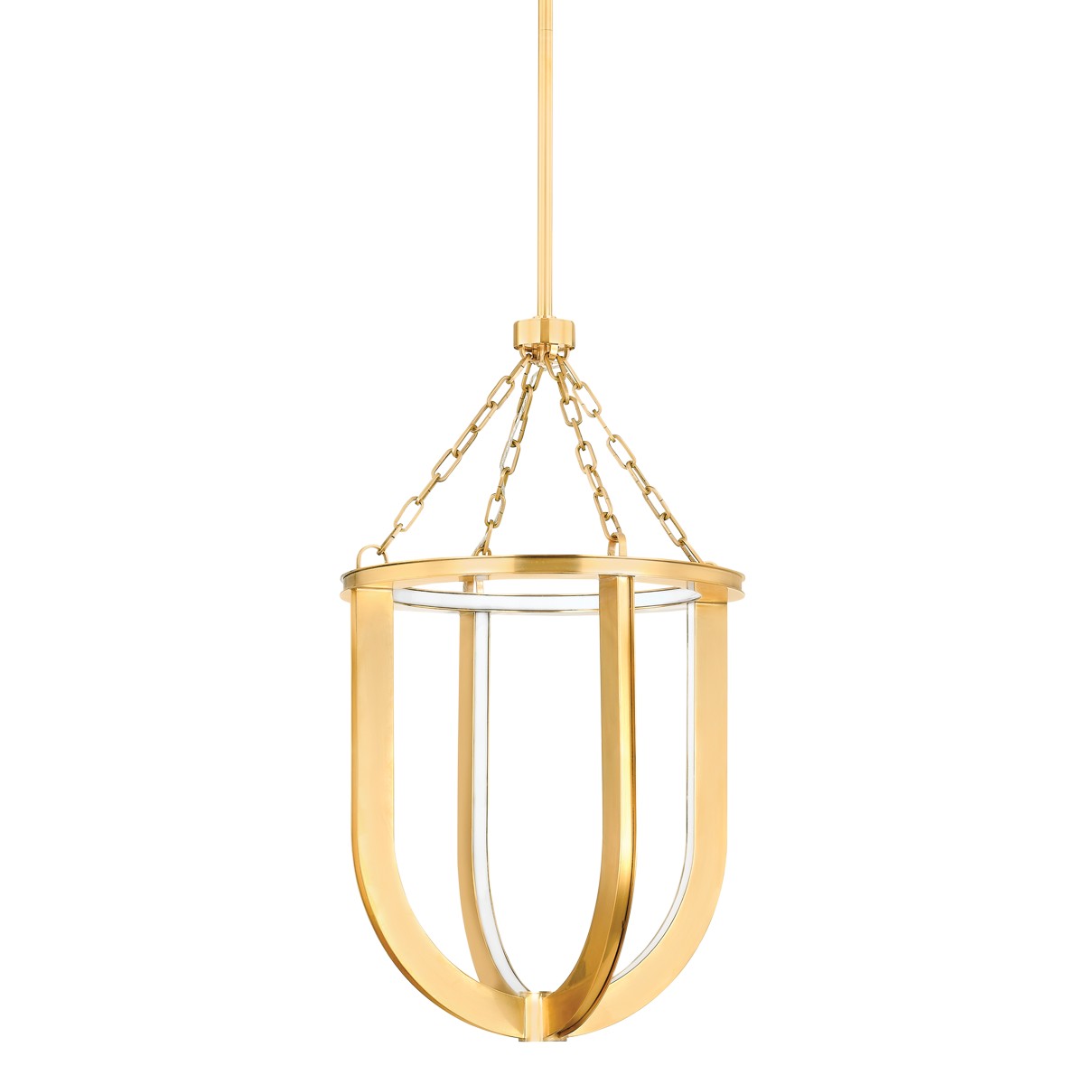 Aged Brass LED Lantern from the Tournu Collection