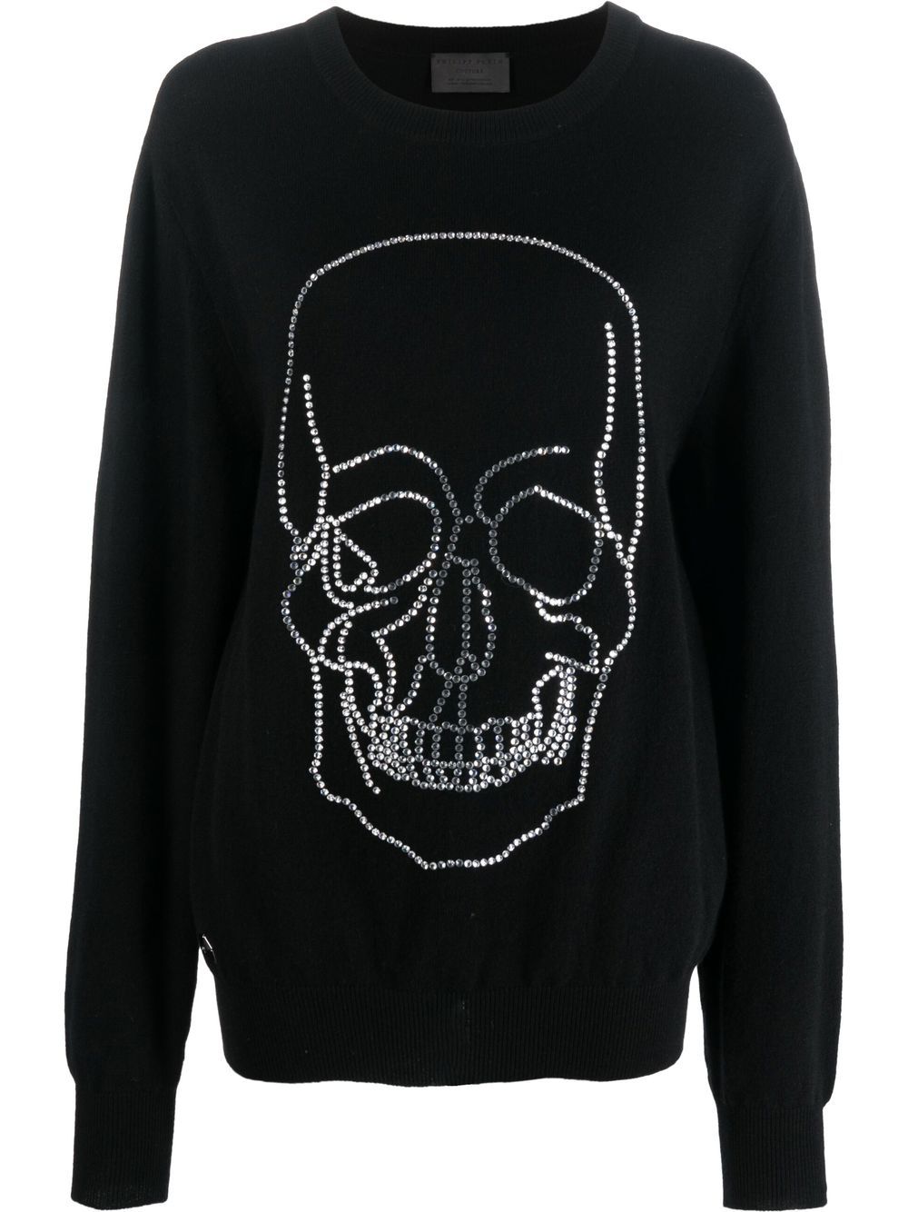 Studded-skull cashmere pullover
