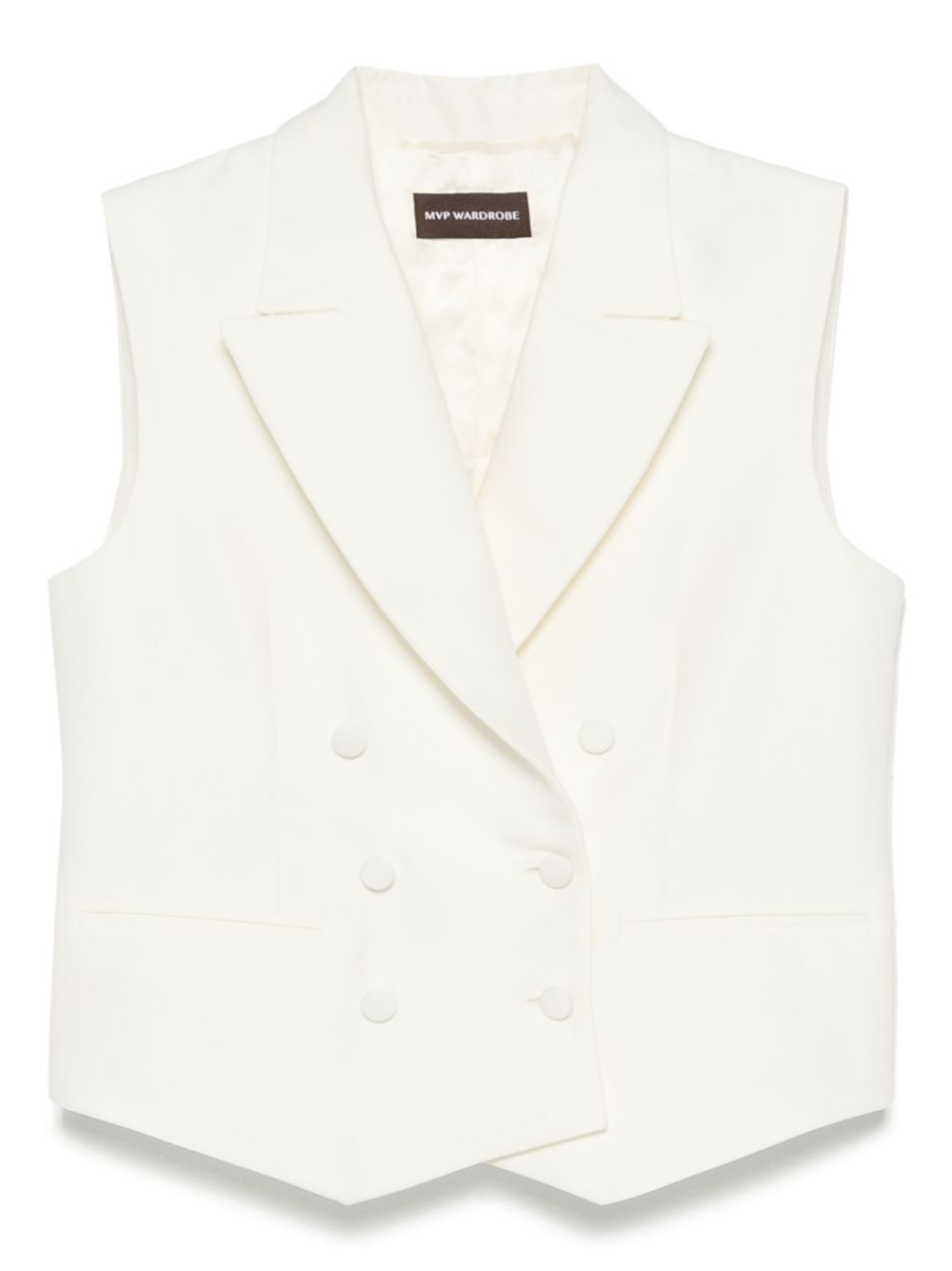Mvp wardrobe double-breasted waistcoat - White