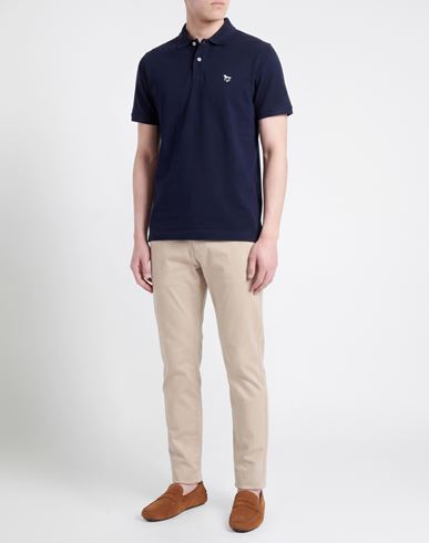 Man Polo shirt Midnight blue Size L Cotton