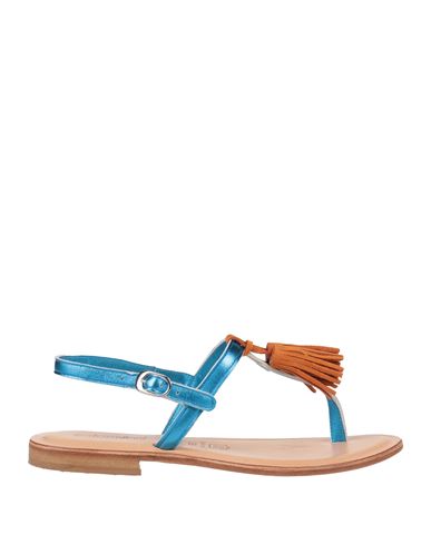 Woman Thong sandal Azure Size 6 Leather