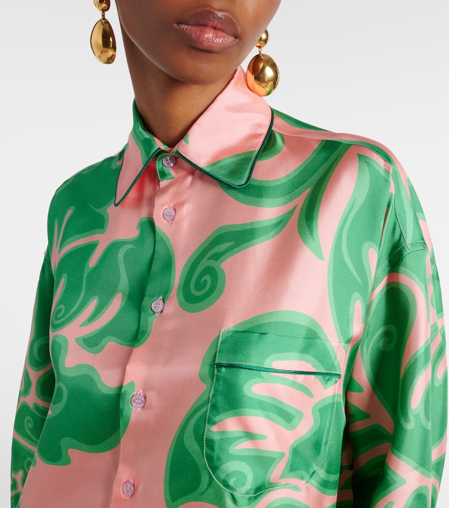 Printed silk blouse