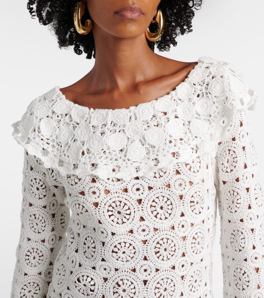 Envalira cotton crochet minidress