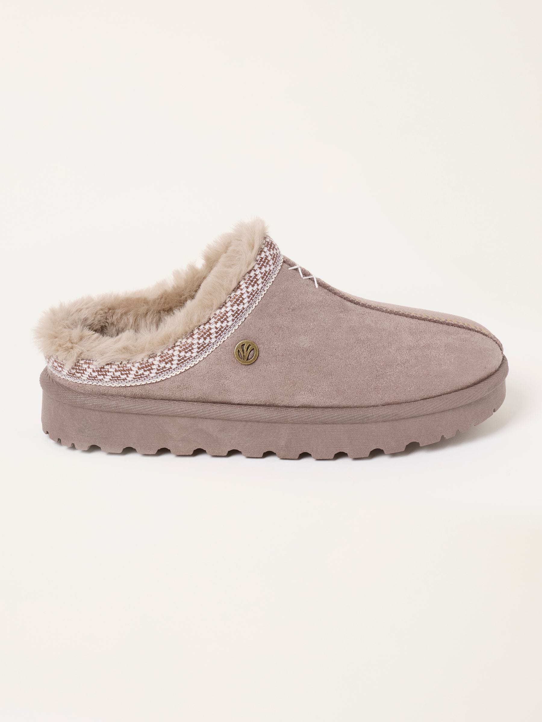 FatFace Lyra Dark Natural Mule Slippers