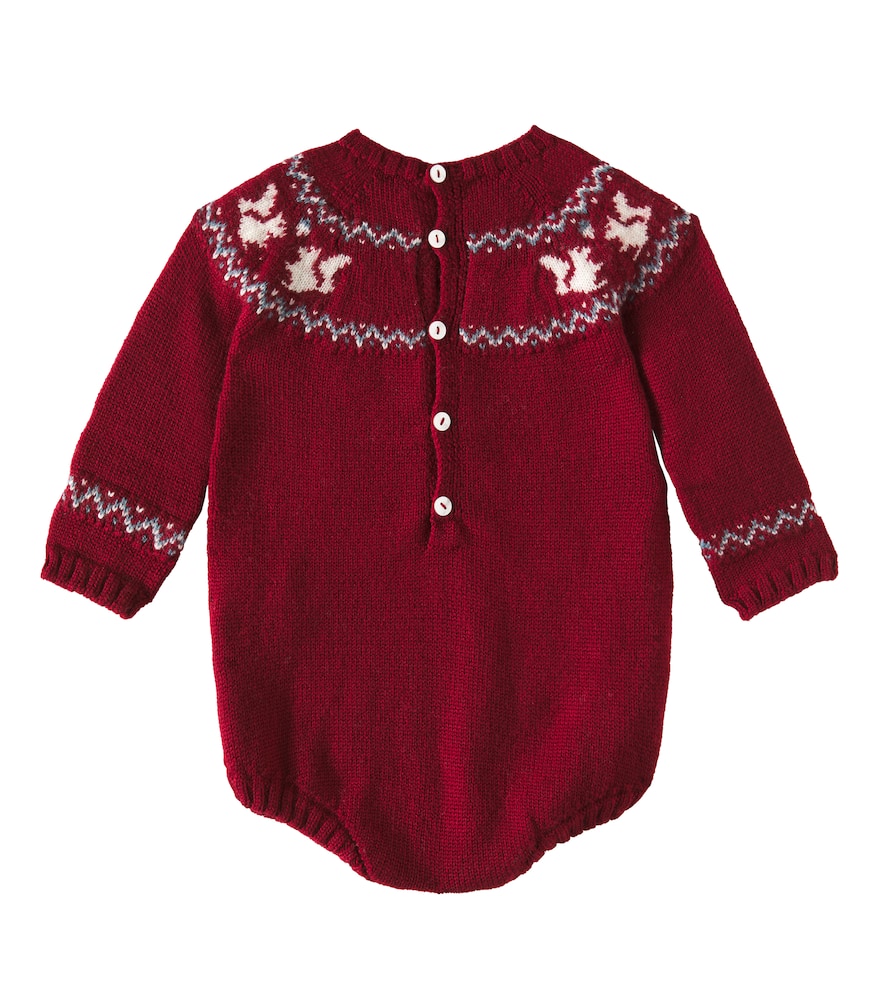 La Coqueta Baby Fair Isle wool bodysuit