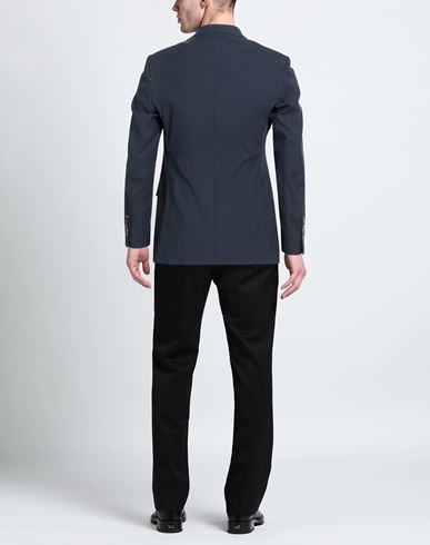 Man Blazer Navy Size 36 Linen, Cotton, Elastomultiester