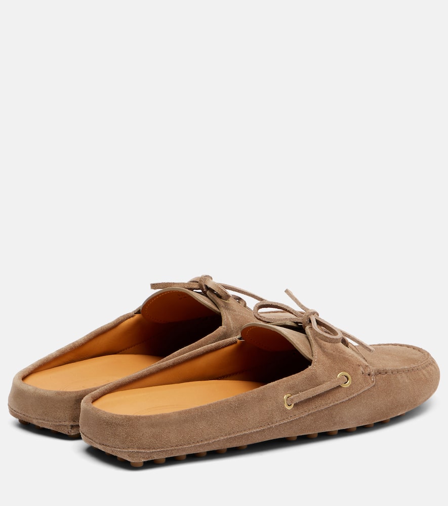 Suede slip-on shoes