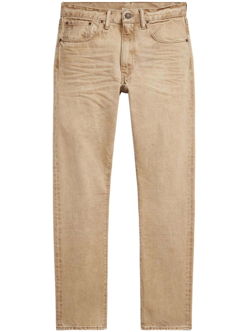 High-waist slim-cut jeans - Neutrals