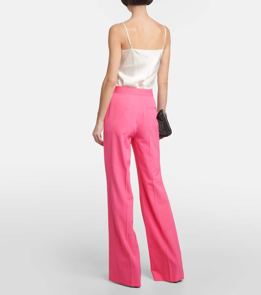 Iconic high-rise wool-blend flared pants