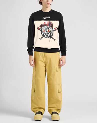 Man Sweatshirt Black Size M Cotton