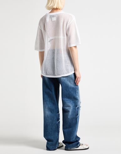Woman Sweater White Size L Cotton, Elastane, Polyamide