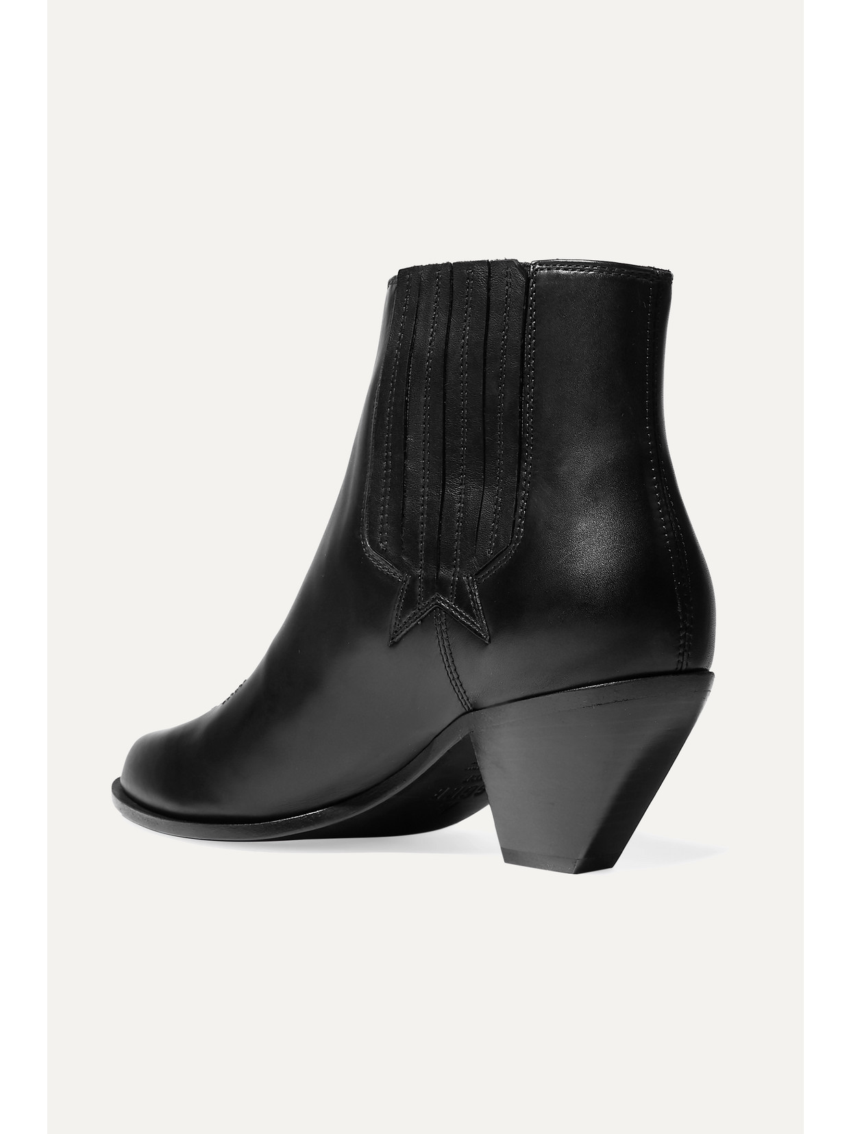Sunset Leather Ankle Boots - Black