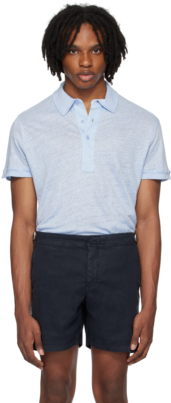 Orlebar Brown Blue Sebastian Polo