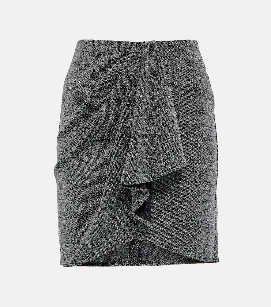 Bergen Lurex® jersey ruffled miniskirt