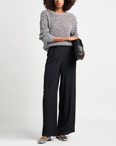 Woman Pants Black Size 2 Acetate, Silk