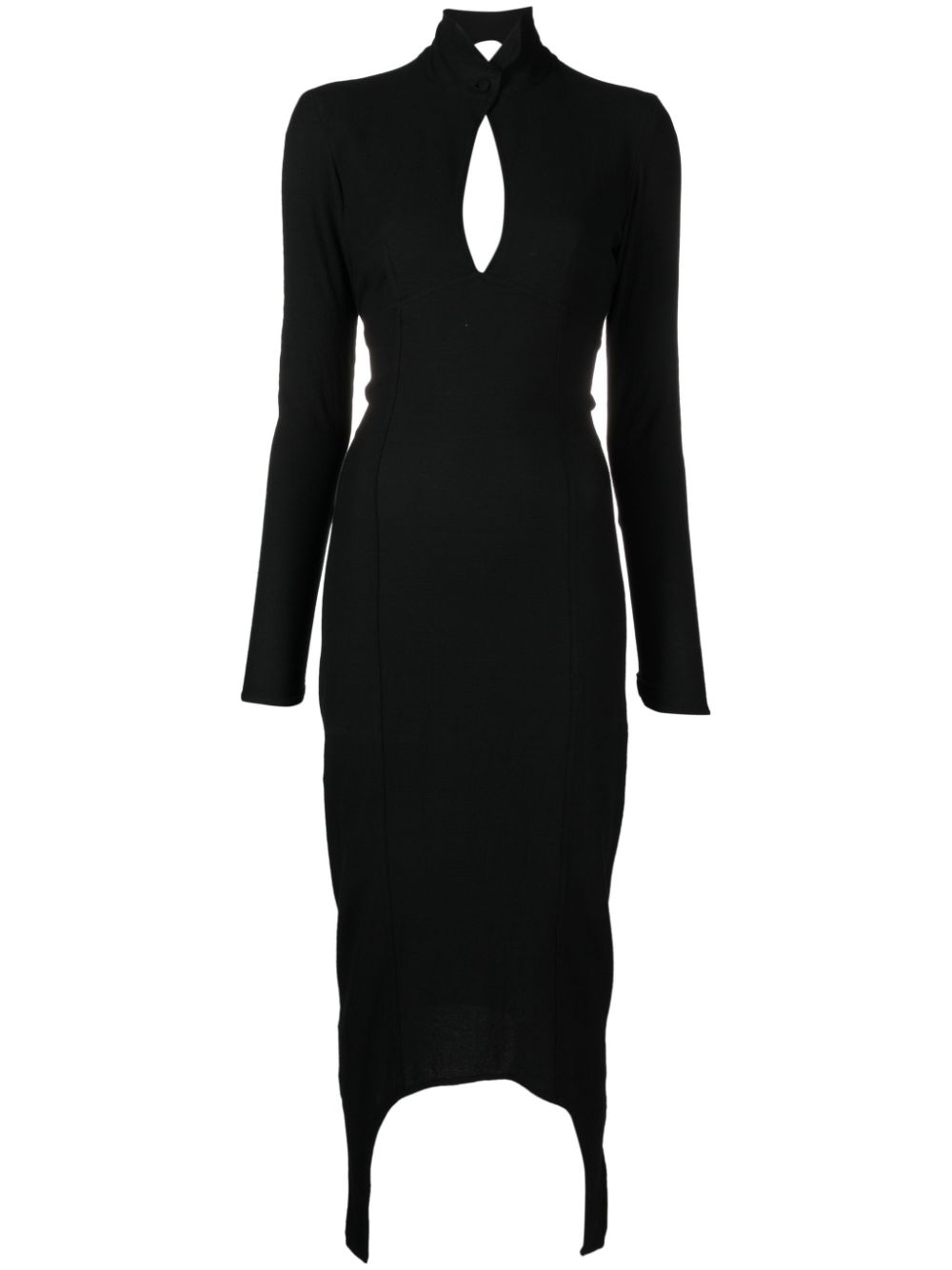 Open-back midi dress - Black