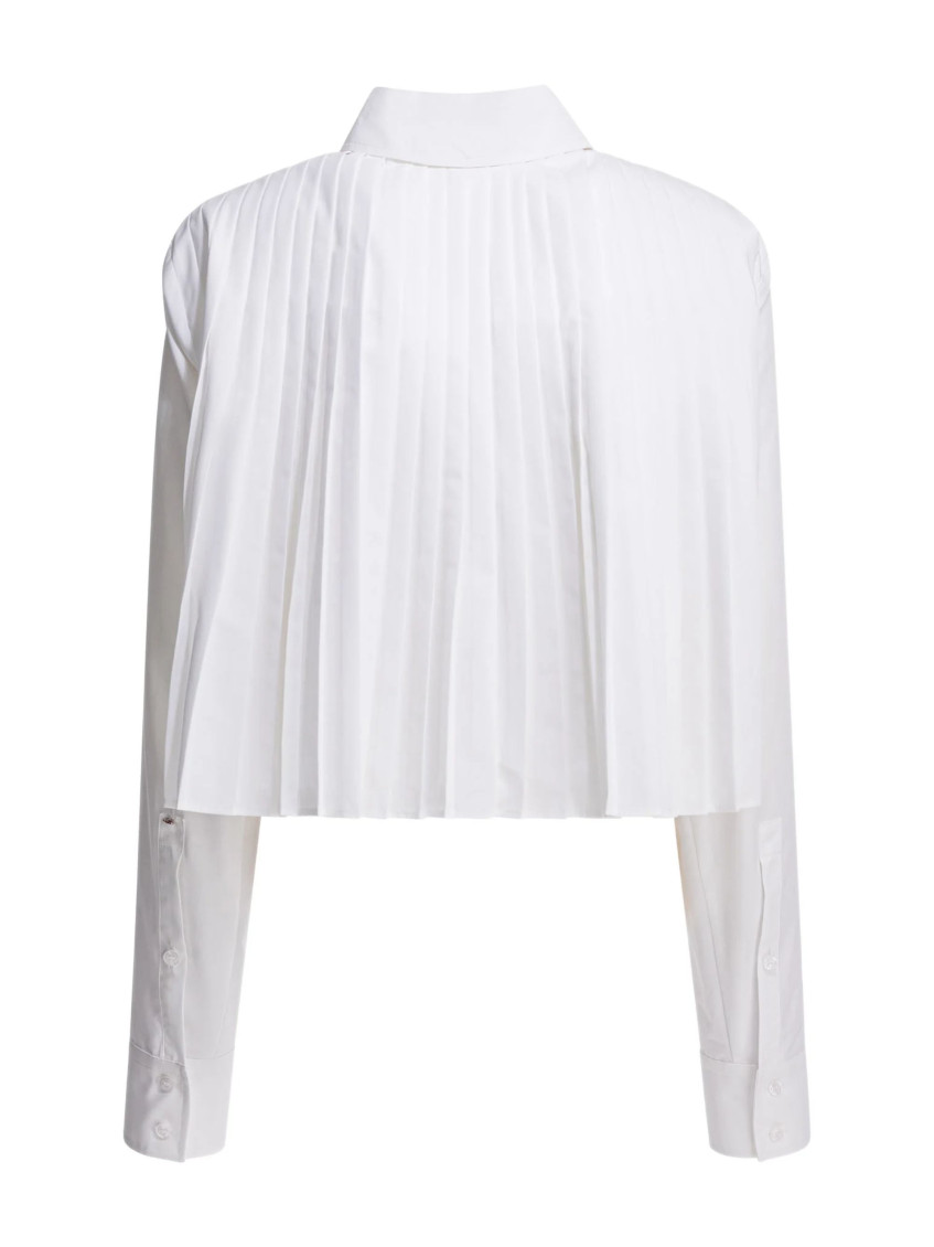White Pleated Shirt